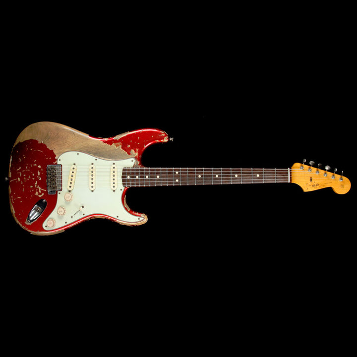 Used Fender Custom Shop Masterbuilt Jason Smith '64 Stratocaster Ultimate Relic Electric Guitar Candy Apple Red