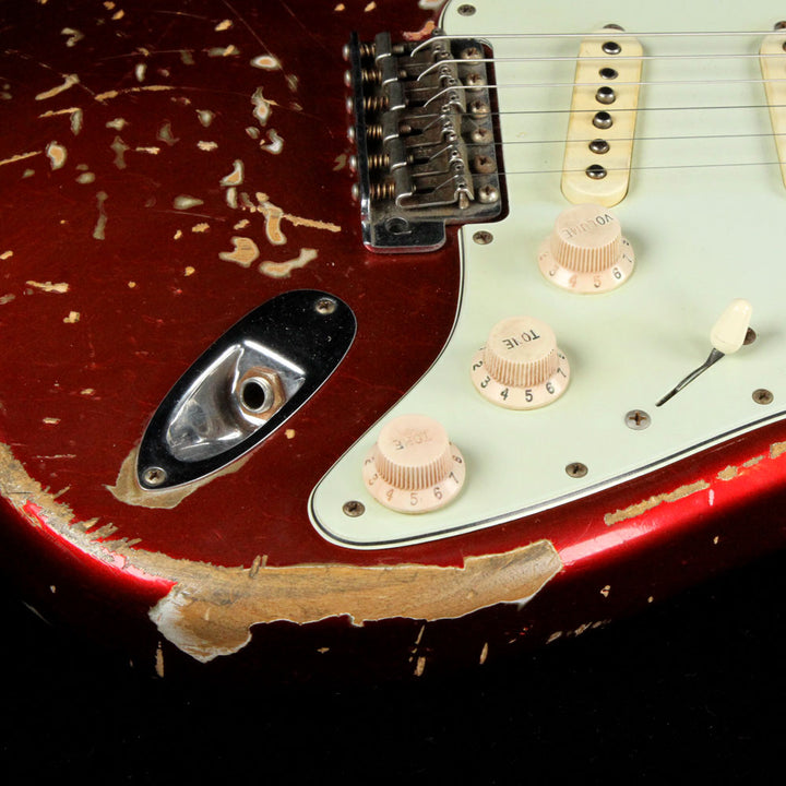 Used Fender Custom Shop Masterbuilt Jason Smith '64 Stratocaster Ultimate Relic Electric Guitar Candy Apple Red