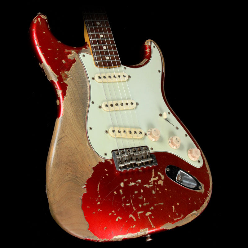 Used Fender Custom Shop Masterbuilt Jason Smith '64 Stratocaster Ultimate Relic Electric Guitar Candy Apple Red — 1