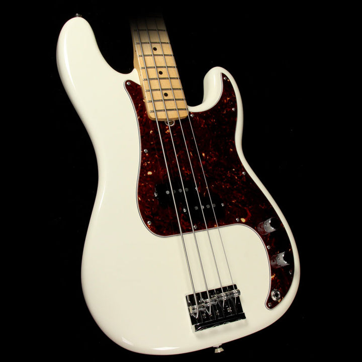 Used Fender American Standard Precision Bass Guitar 2015 Olympic White