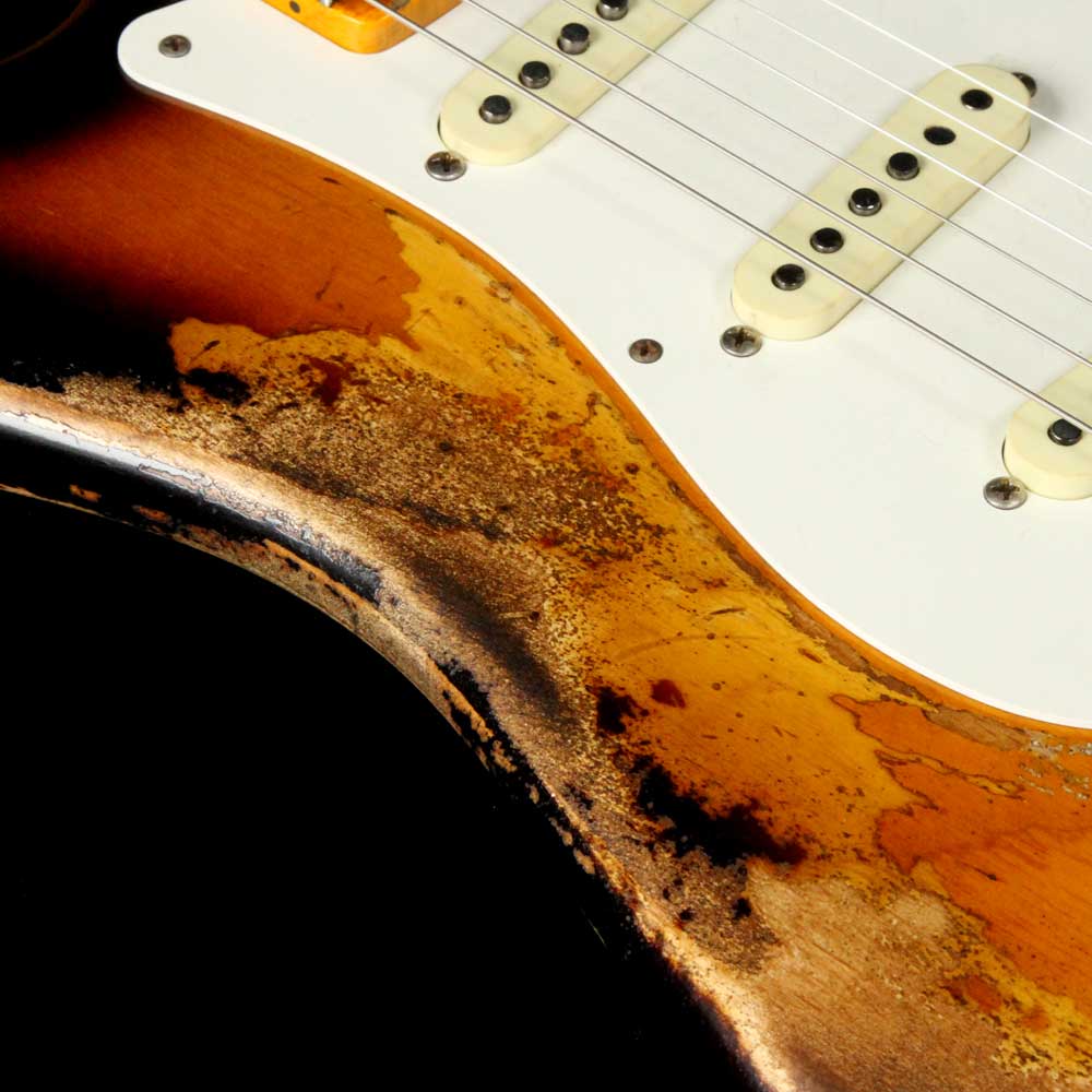 Fender Custom Shop '57 Stratocaster Heavy Relic Flash Coat Lacquer 2-Tone Sunburst — 7