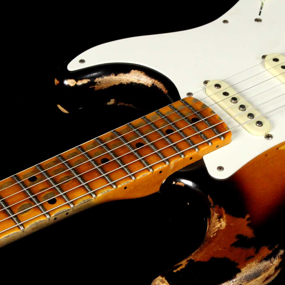 Fender Custom Shop '57 Stratocaster Heavy Relic Flash Coat Lacquer 2-Tone Sunburst — 8
