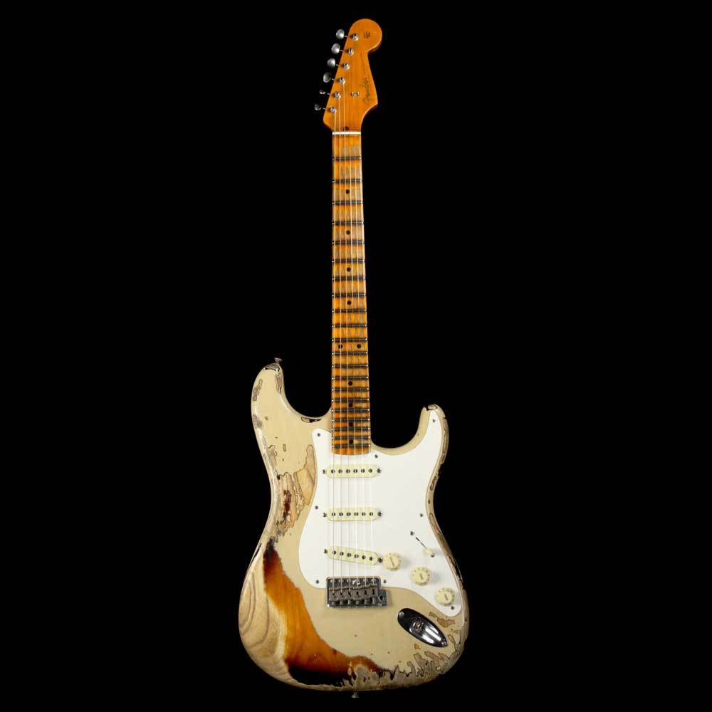 Fender Custom Shop '57 Stratocaster Heavy Relic Desert Sand over 2-Tone Sunburst Finish — 2