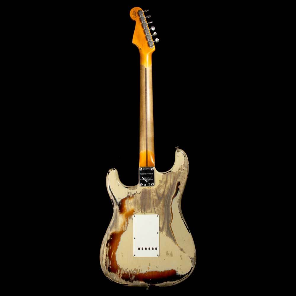 Fender Custom Shop '57 Stratocaster Heavy Relic Desert Sand over 2-Tone Sunburst Finish — 3