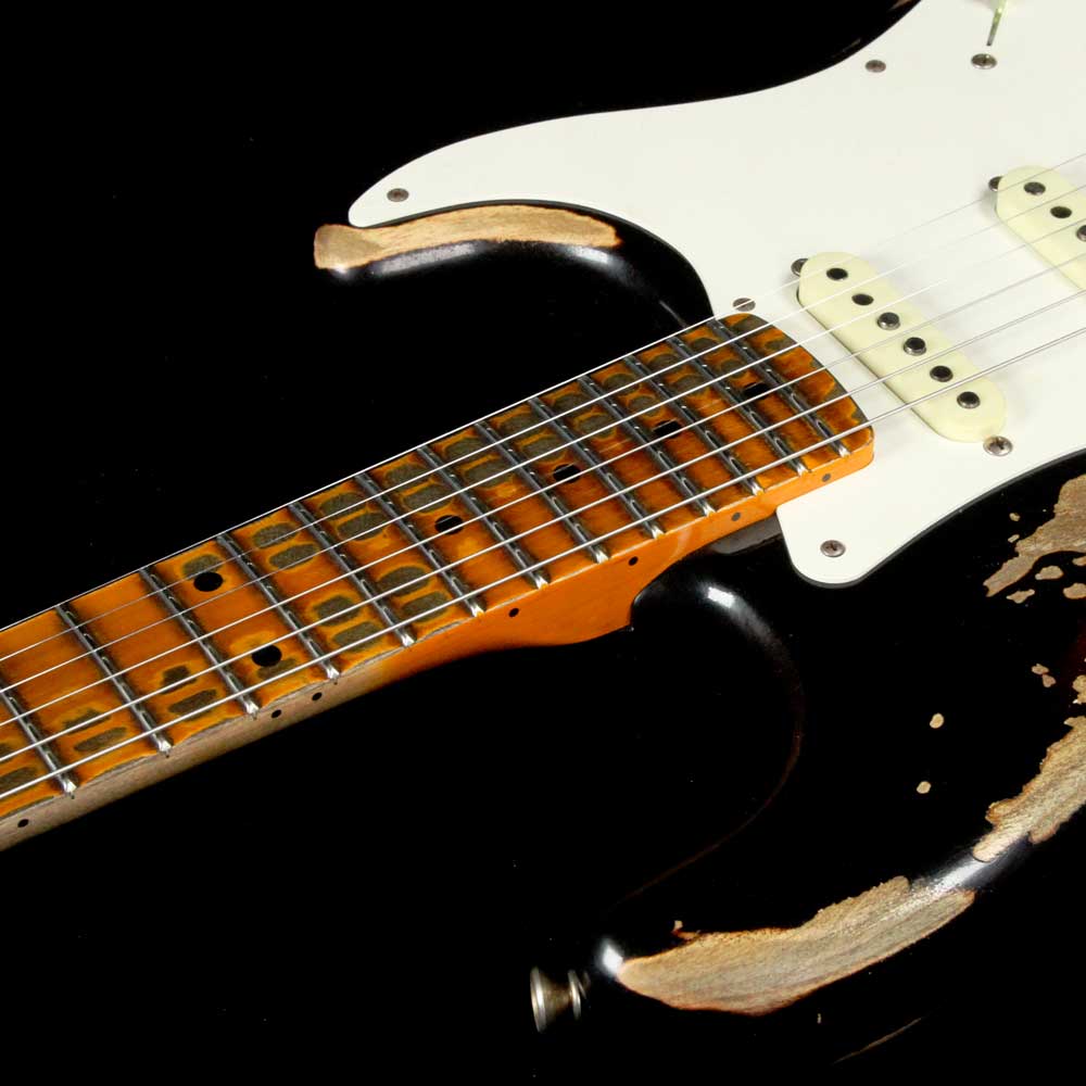 Fender Custom Shop 1957 Stratocaster Heavy Relic Black over 2 Color Sunburst 2018 NAMM — 8