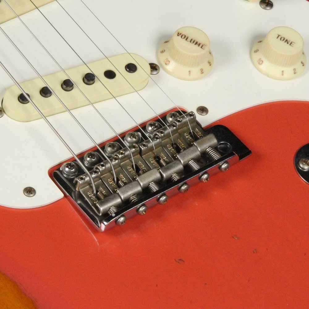 Fender Custom Shop '57 Stratocaster Heavy Relic Tahitian Coral Over 2-Tone Sunburst — 6