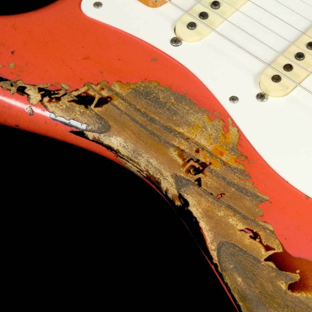 Fender Custom Shop '57 Stratocaster Heavy Relic Tahitian Coral Over 2-Tone Sunburst — 9