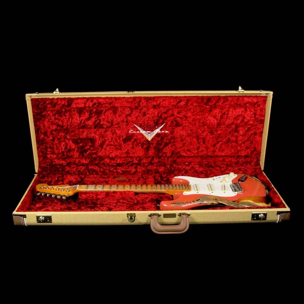 Fender Custom Shop '57 Stratocaster Heavy Relic Tahitian Coral Over 2-Tone Sunburst — 10