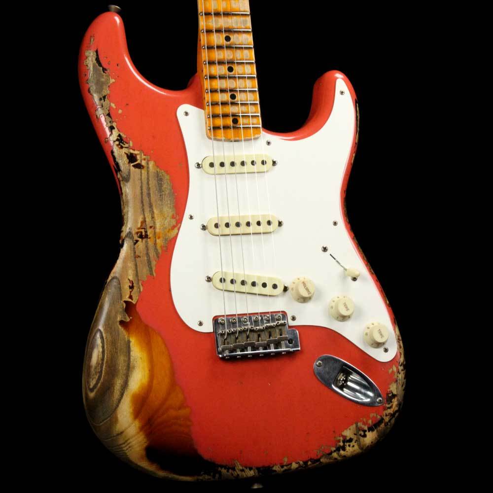 Fender Custom Shop '57 Stratocaster Heavy Relic Tahitian Coral Over 2-Tone Sunburst — 1