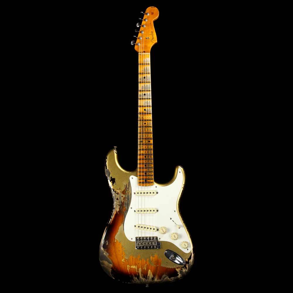 Fender Custom Shop '57 Stratocaster Heavy Relic HLE Gold over 2-Tone Sunburst Finish — 2