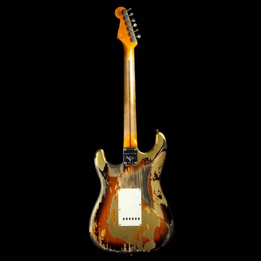 Fender Custom Shop '57 Stratocaster Heavy Relic HLE Gold over 2-Tone Sunburst Finish — 3