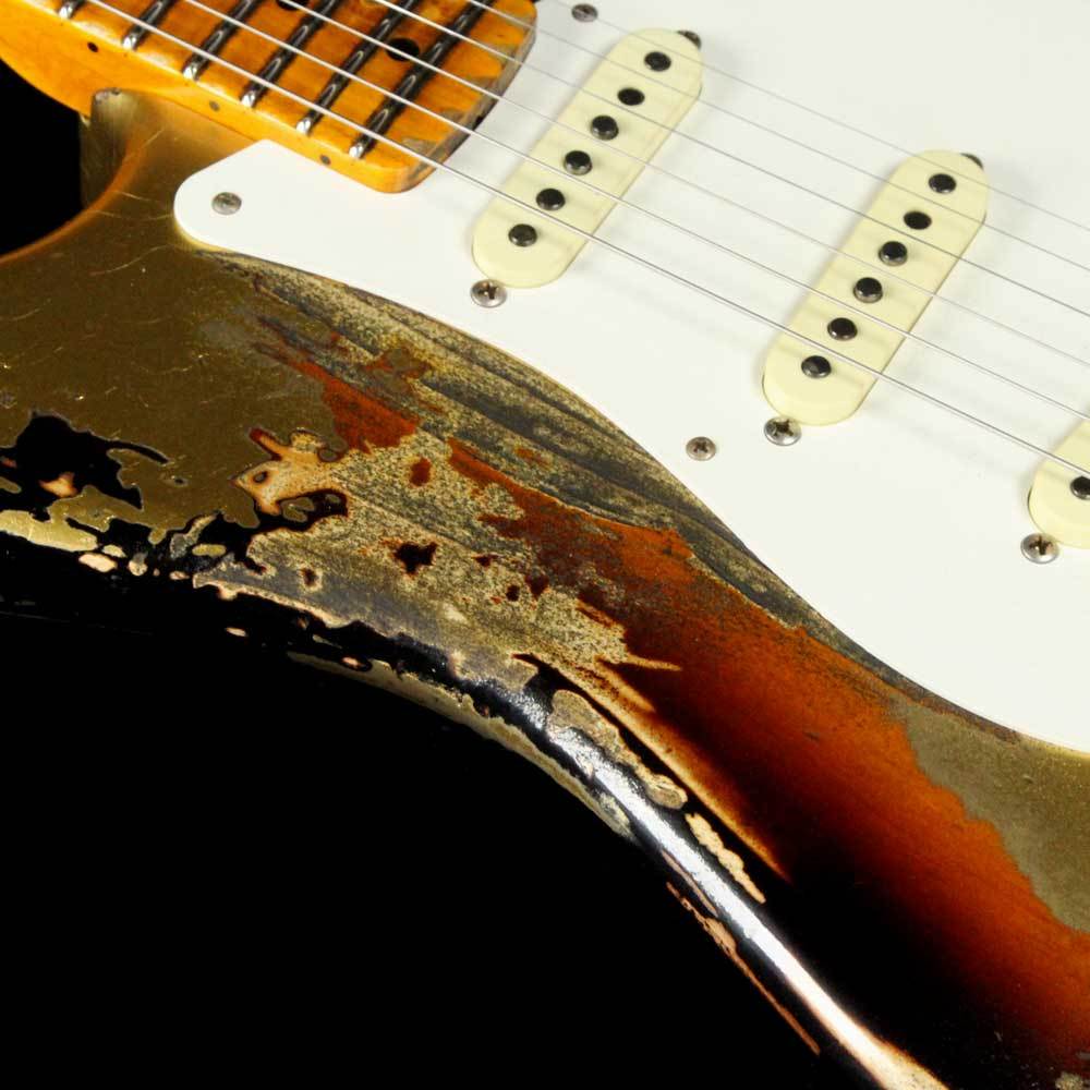 Fender Custom Shop '57 Stratocaster Heavy Relic HLE Gold over 2-Tone Sunburst Finish — 9