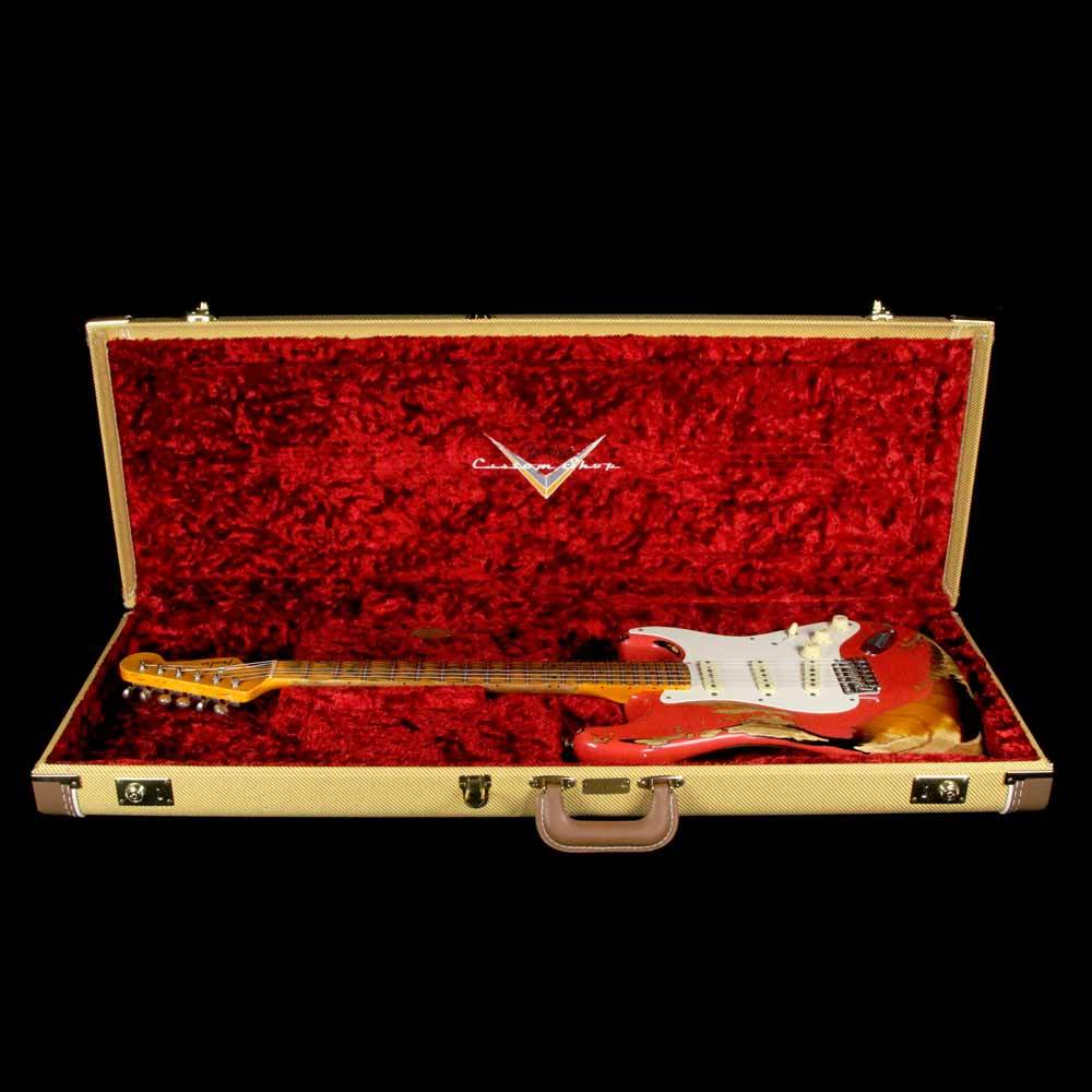 Fender Custom Shop '57 Stratocaster Heavy Relic Fiesta Red over 2-Tone Sunburst Finish — 10