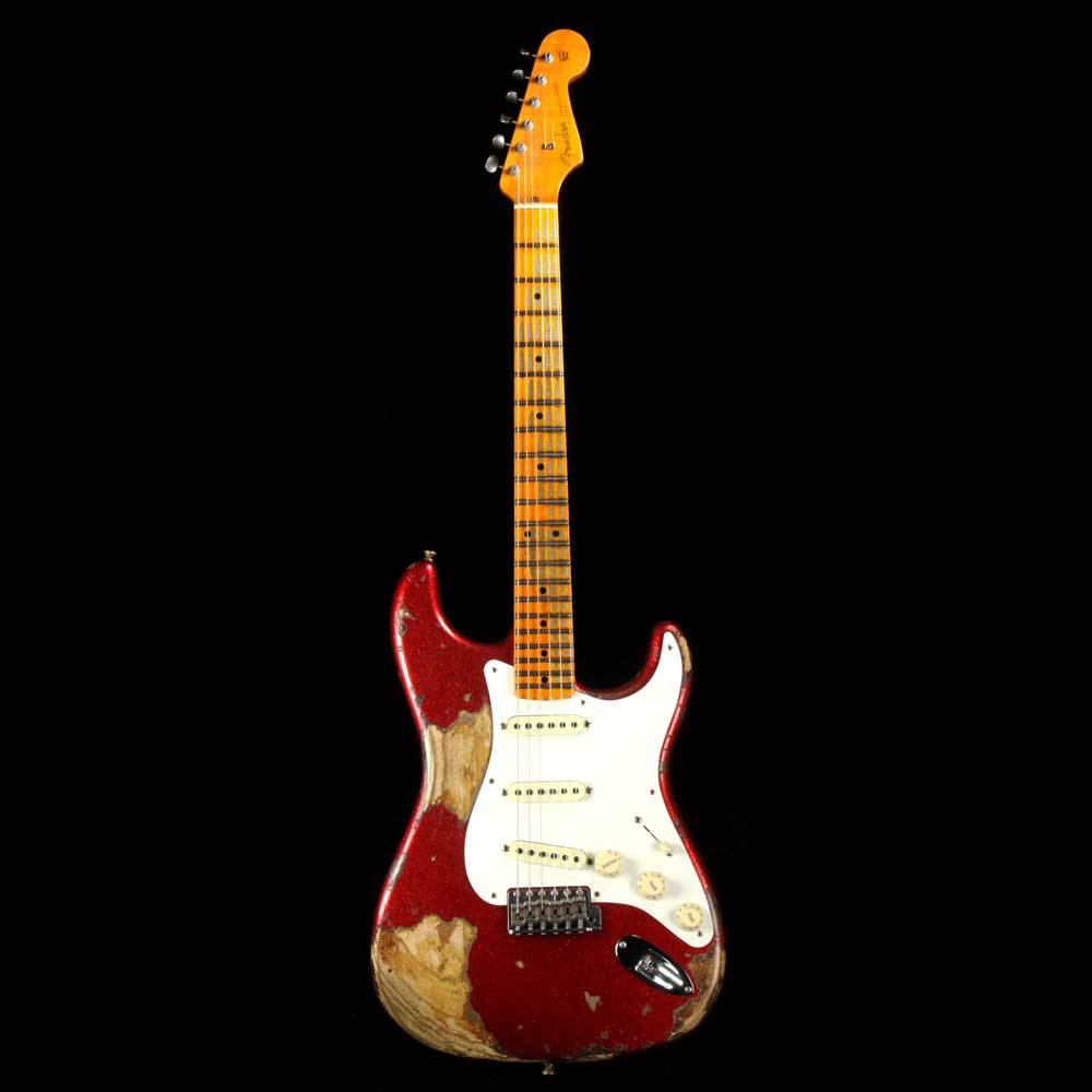 Fender Custom Shop '57 Stratocaster Heavy Relic Red Sparkle Over 2-Tone Sunburst — 2