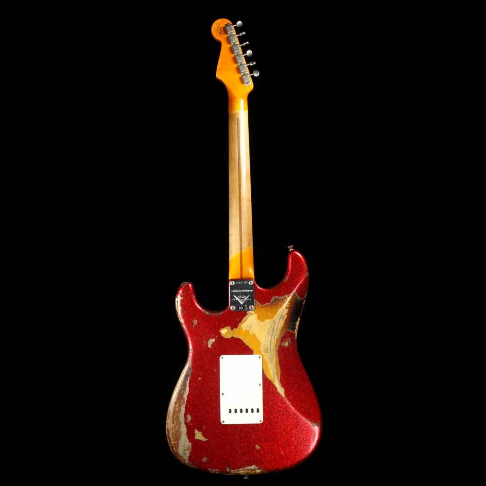 Fender Custom Shop '57 Stratocaster Heavy Relic Red Sparkle Over 2-Tone Sunburst — 3