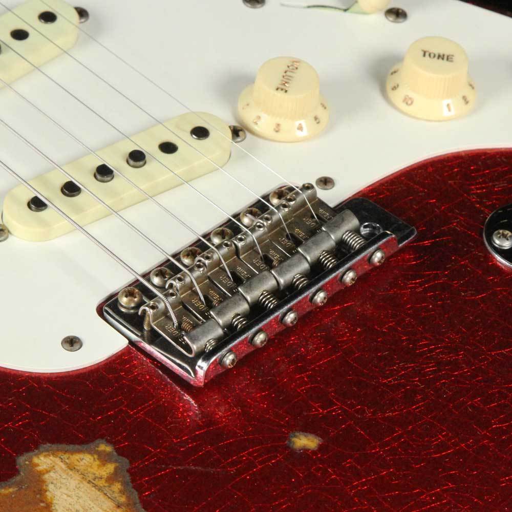 Fender Custom Shop '57 Stratocaster Heavy Relic Red Sparkle Over 2-Tone Sunburst — 6