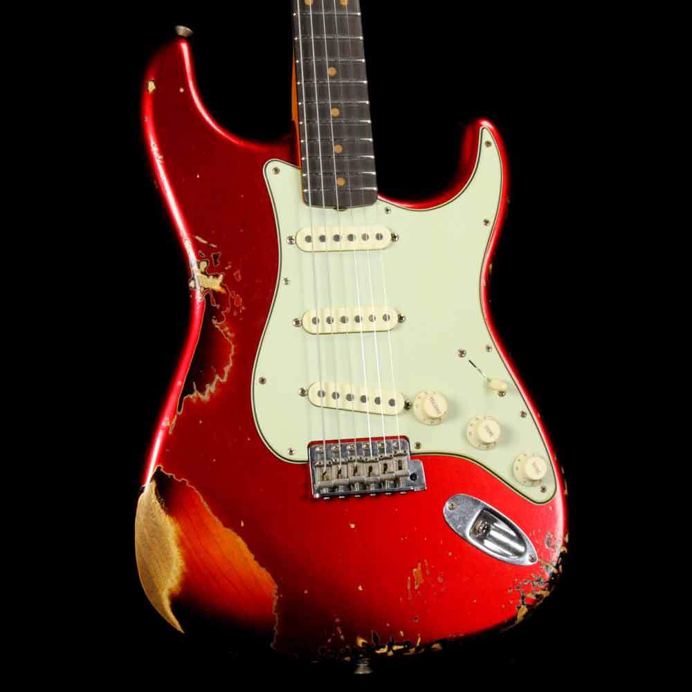 Fender Custom Shop '62 Stratocaster Heavy Relic Candy Apple Red Over 3-Tone Sunburst — 1
