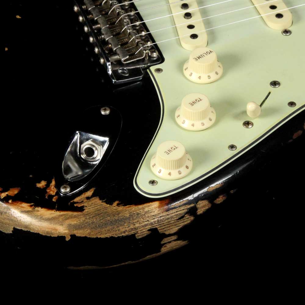 Fender Custom Shop '62 Stratocaster Heavy Relic Black Over 3-Tone Sunburst — 7