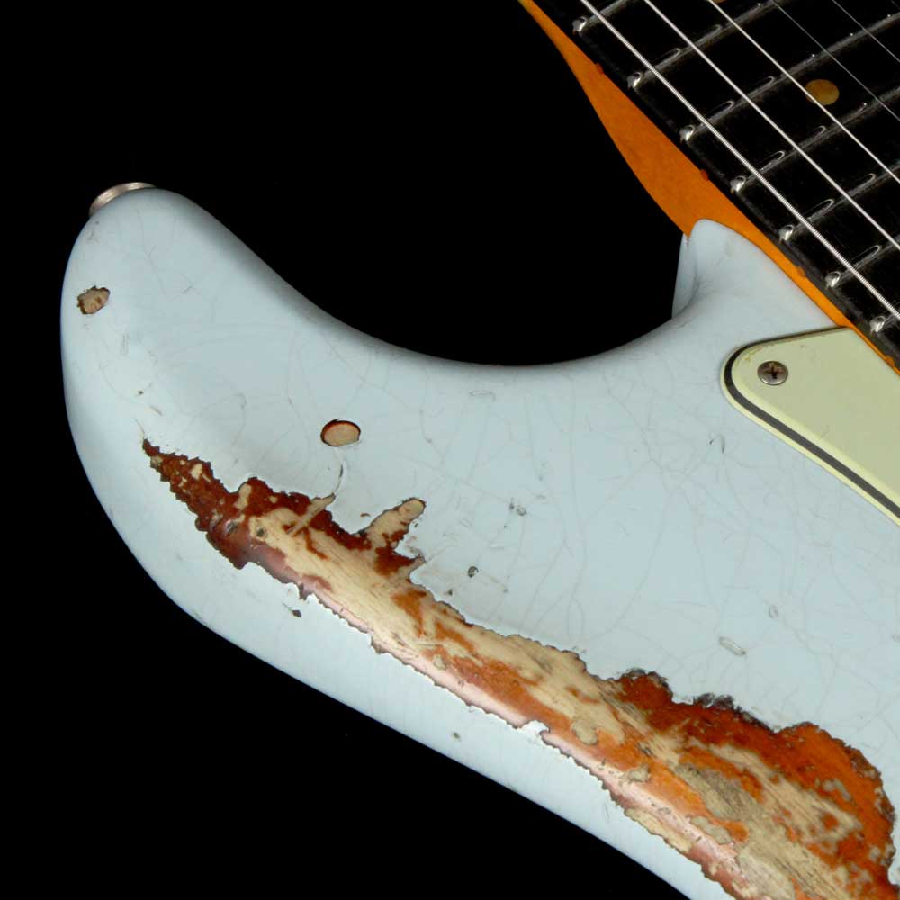 Fender Custom Shop '62 Stratocaster Heavy Relic Sonic Blue Over 3-Tone Sunburst — 8