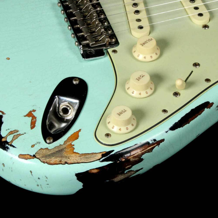 Fender Custom Shop '62 Stratocaster Heavy Relic Surf Green Over 3-Tone Sunburst