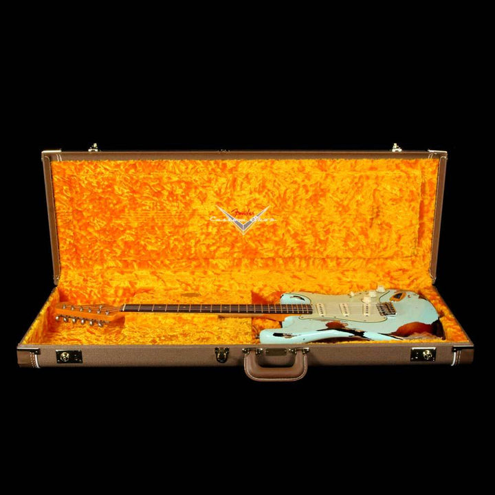 Fender Custom Shop '62 Stratocaster Heavy Relic Surf Green Over 3-Tone Sunburst