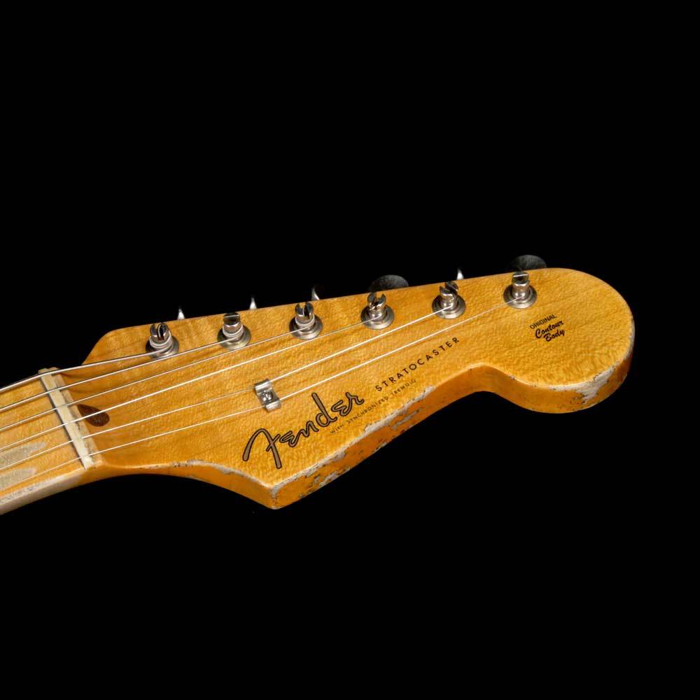 Fender Custom Shop '56 Thinline Stratocaster Aged Olympic White over Chocolate 2-Color Sunburst — 4