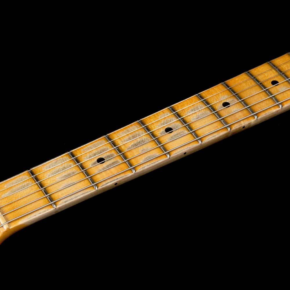 Fender Custom Shop '56 Thinline Stratocaster Aged Olympic White over Chocolate 2-Color Sunburst — 9