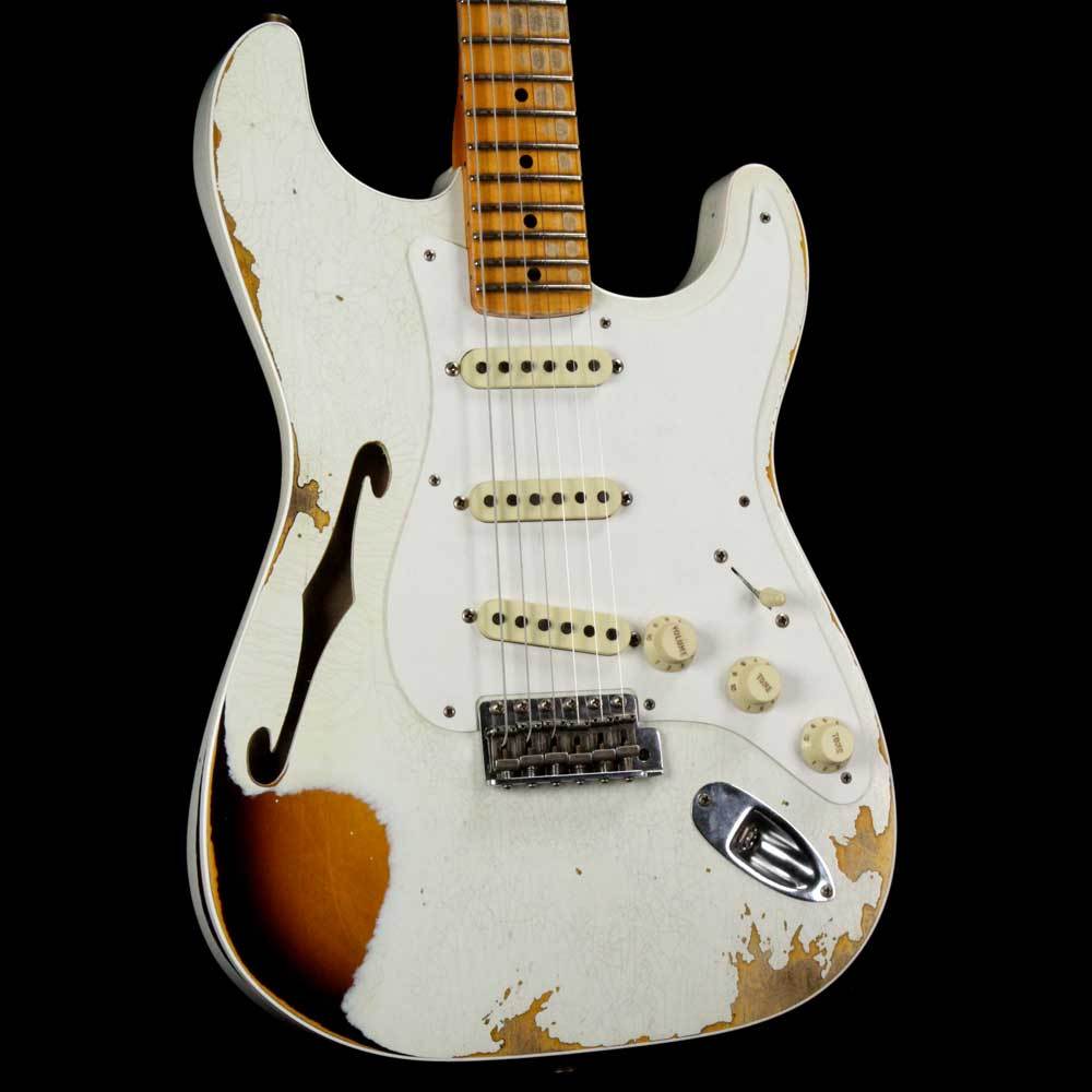 Fender Custom Shop '56 Thinline Stratocaster Aged Olympic White