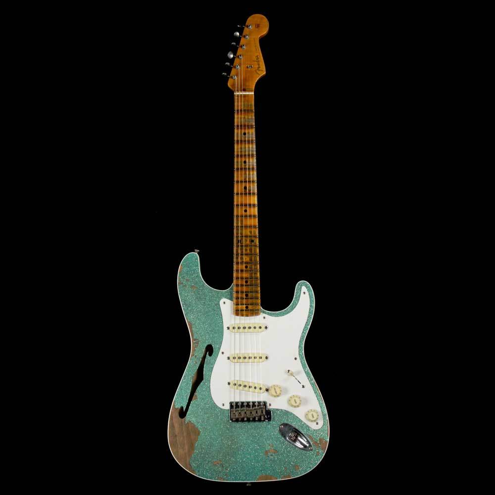 Fender Custom Shop '56 Thinline Stratocaster Seafoam Sparkle — 2