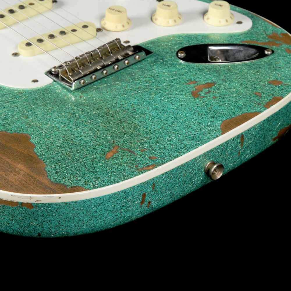 Fender Custom Shop '56 Thinline Stratocaster Seafoam Sparkle — 7