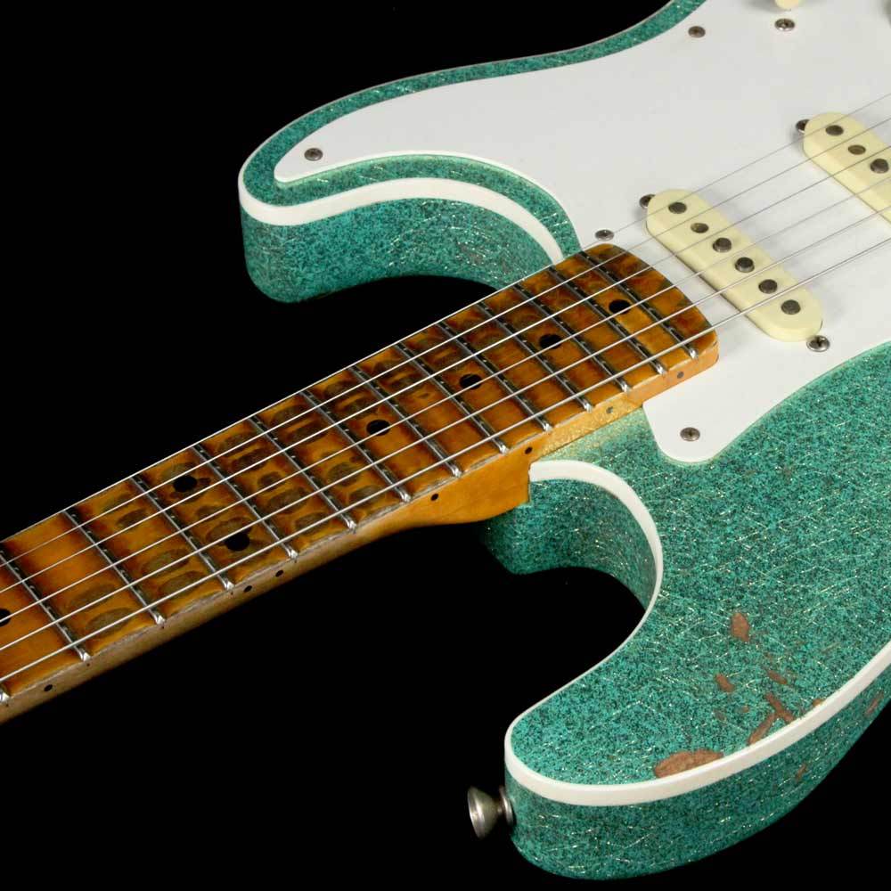Fender Custom Shop '56 Thinline Stratocaster Seafoam Sparkle — 9