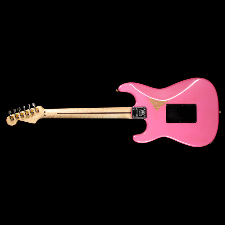 Used 2016 Charvel Custom Shop Nitro San Dimas Electric Guitar Pink with Platinum Overspray