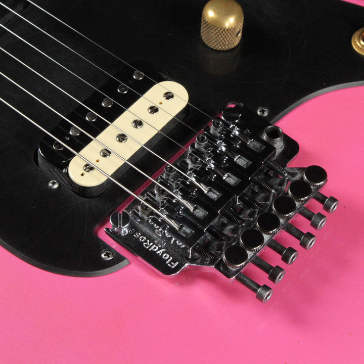 Used 2016 Charvel Custom Shop Nitro San Dimas Electric Guitar Pink with Platinum Overspray