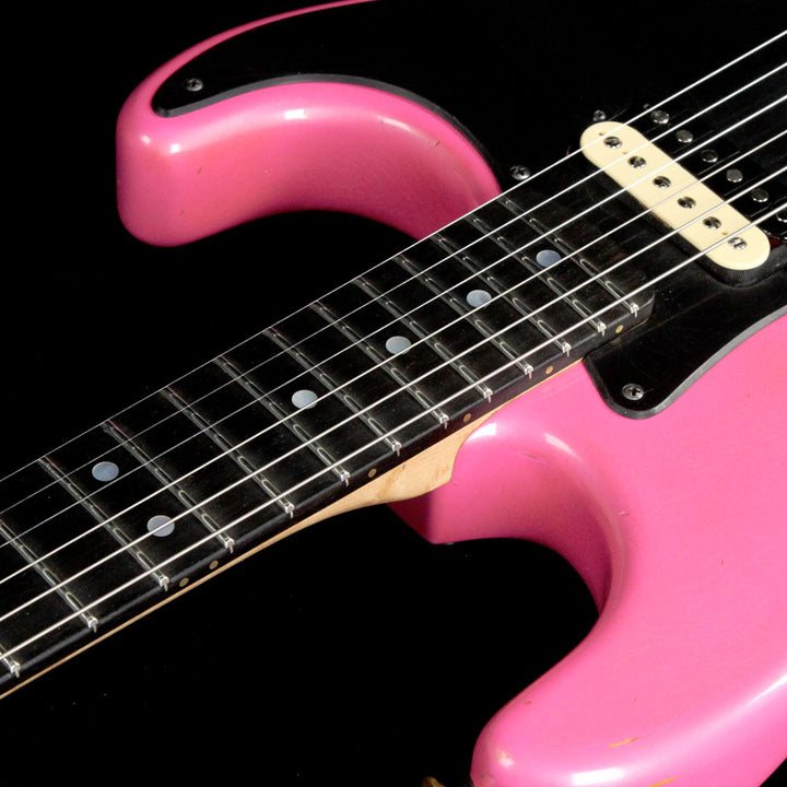 Used 2016 Charvel Custom Shop Nitro San Dimas Electric Guitar Pink with Platinum Overspray