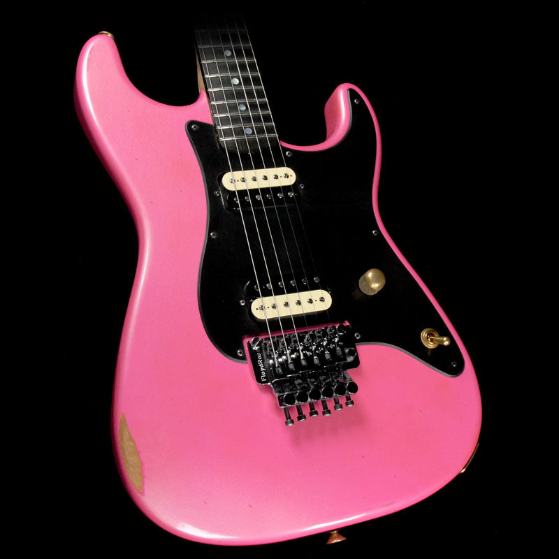Used 2016 Charvel Custom Shop Nitro San Dimas Electric Guitar Pink with Platinum Overspray — 1