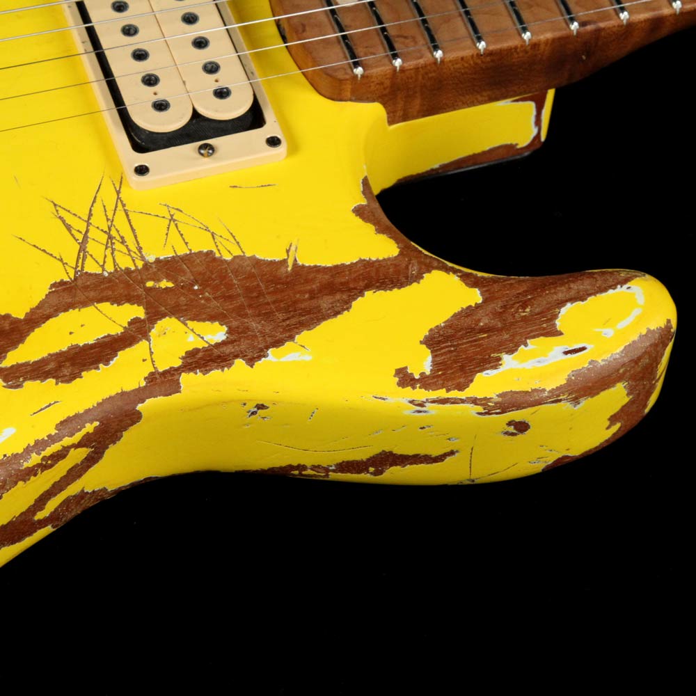 Used Charvel Custom Shop San Dimas Nitro Aged Electric Guitar 2017 Graffiti Yellow — 5