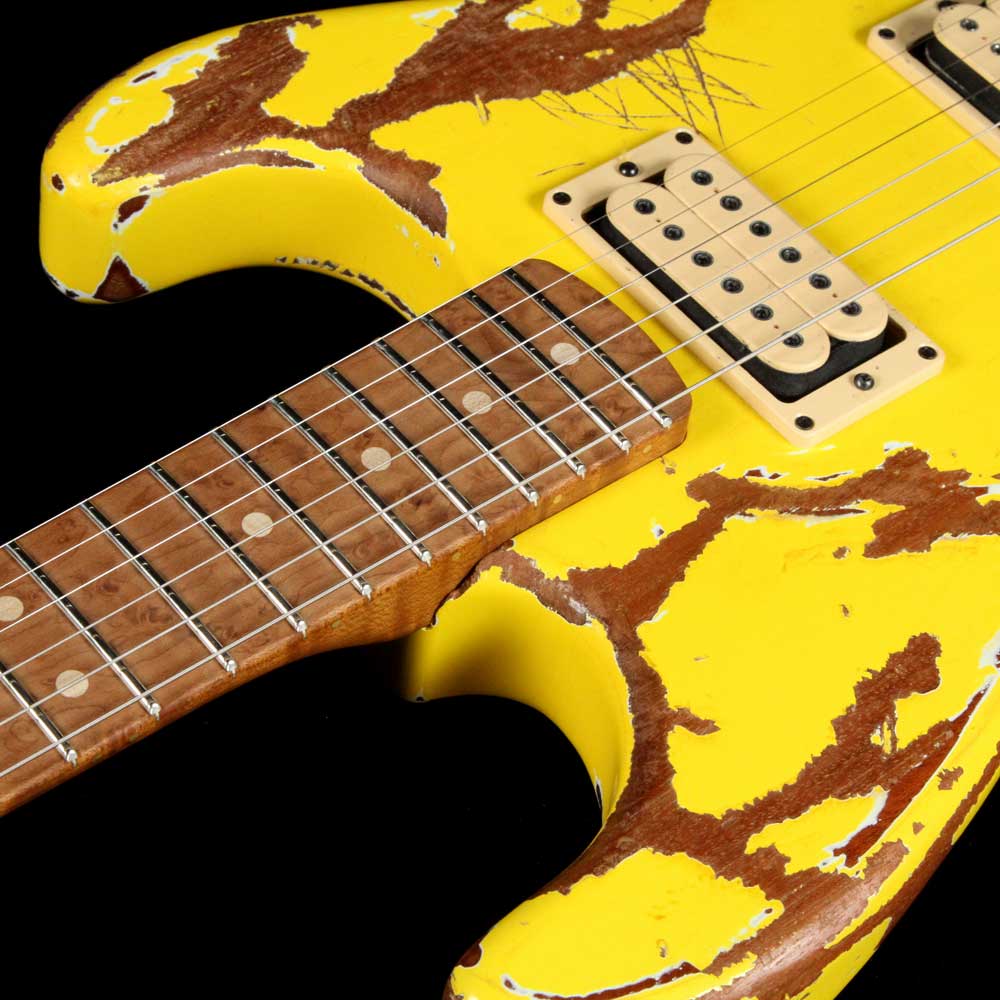 Used Charvel Custom Shop San Dimas Nitro Aged Electric Guitar 2017 Graffiti Yellow — 6