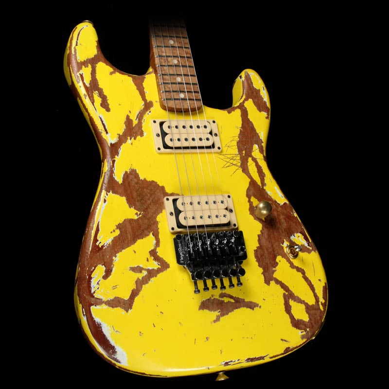Used Charvel Custom Shop San Dimas Nitro Aged Electric Guitar 2017 Graffiti Yellow — 1
