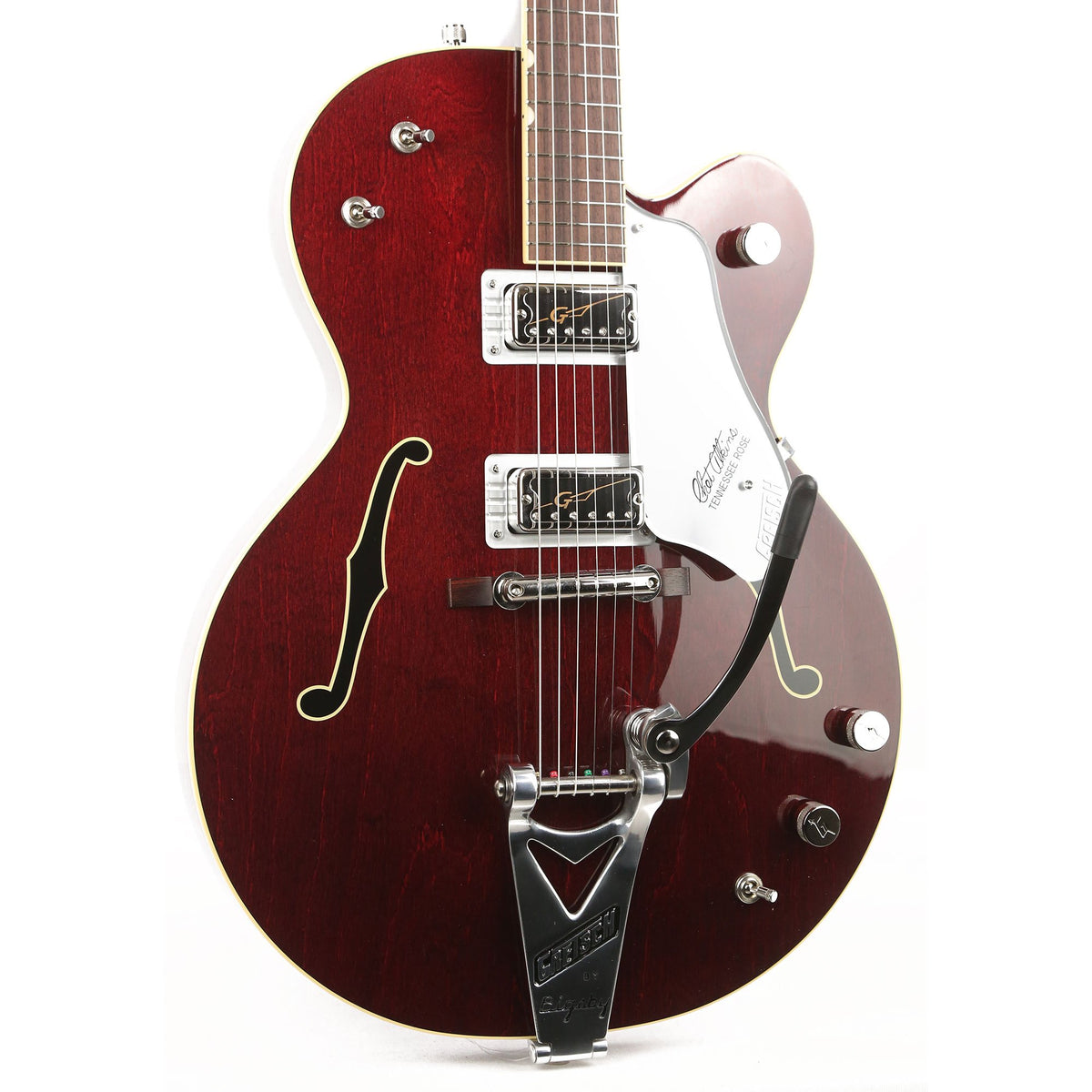 Gretsch G6119T-62 Vintage Select Tennessee Rose Hollow Body Dark Cherry Stain — 6