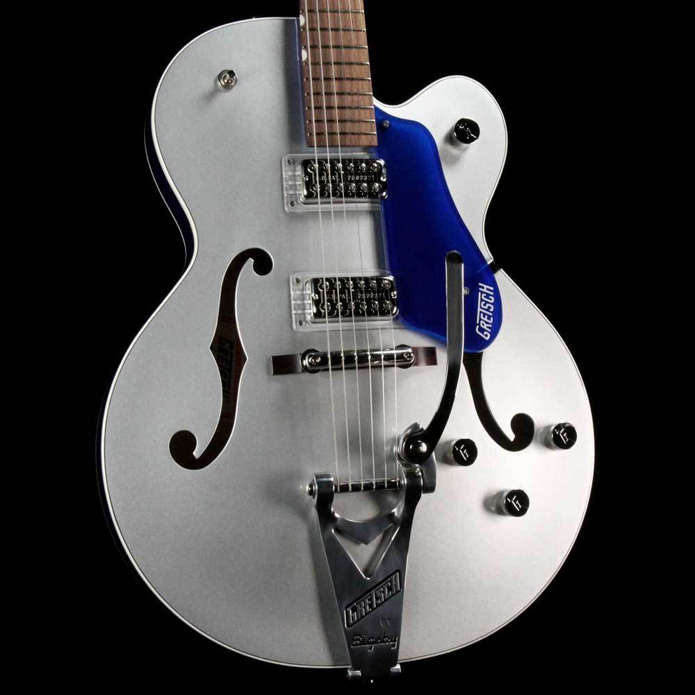 Gretsch G6118T-ISV Players Edition Anniversary 2-Tone Iridium Silver/Azure Metallic — 1