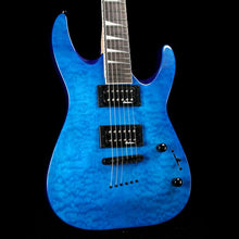 Jackson JS Dinky Archtop Transparent Blue Quilt Top