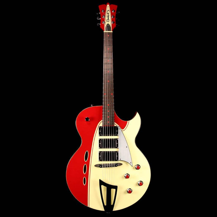 Backlund Rockerbox Semi-Hollow Red and Creme