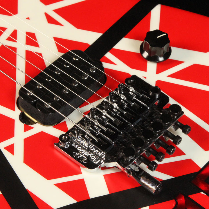 EVH Striped Series 5150 Striped Red Black and White