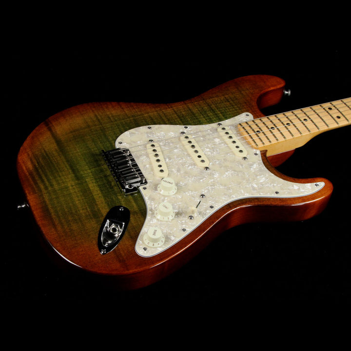 Fender American Design Stratocaster Green/Brown Burst 2012