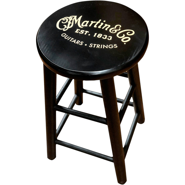 Martin Players Stool Black with Gold Logo