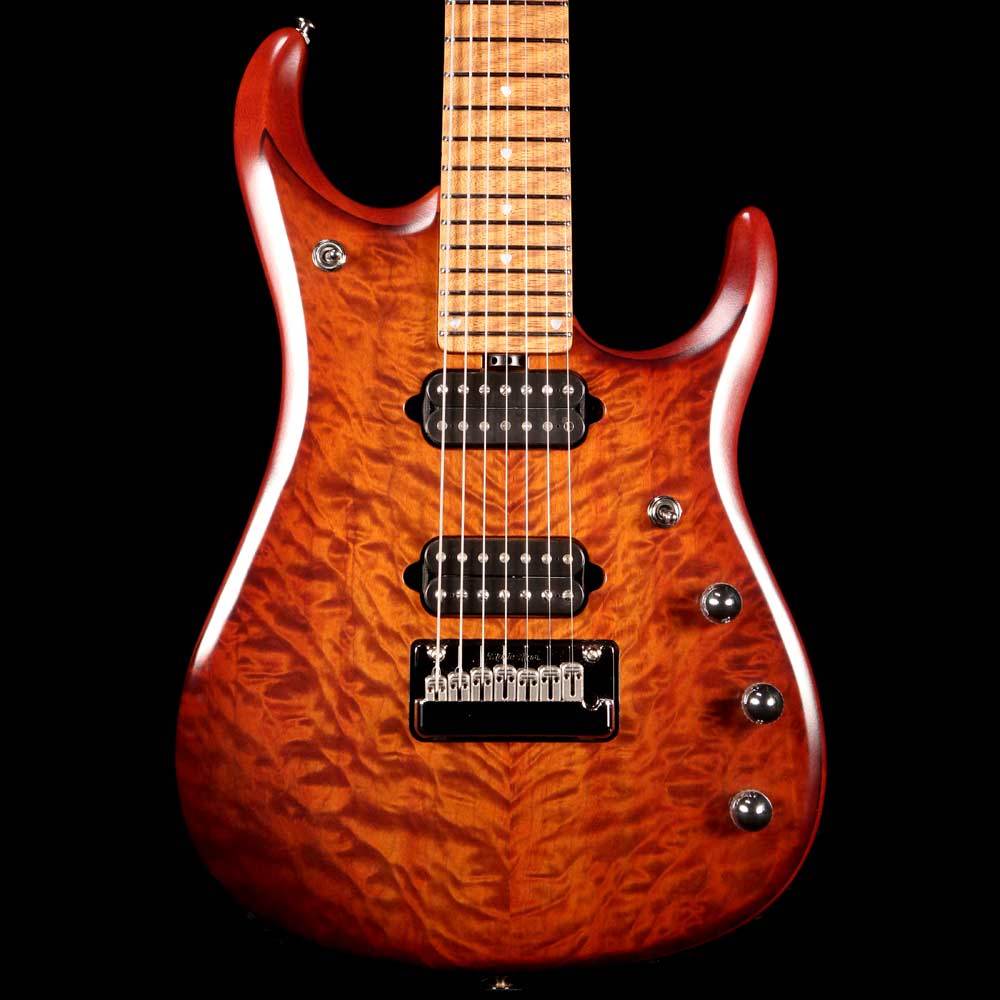 Ernie Ball Music Man JP15 7 Sahara Burst Quilt — 1