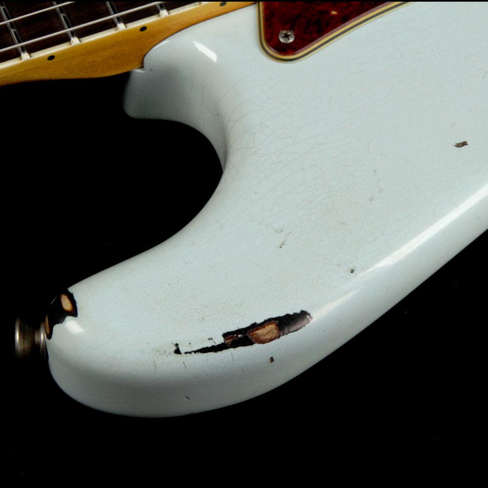 Fender Custom Shop 1967 Stratocaster Aged Sonic Blue over 3-Tone Sunburst Relic — 6