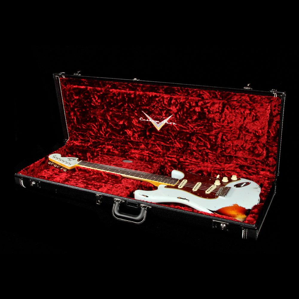 Fender Custom Shop 1967 Stratocaster Aged Sonic Blue over 3-Tone Sunburst Relic — 8