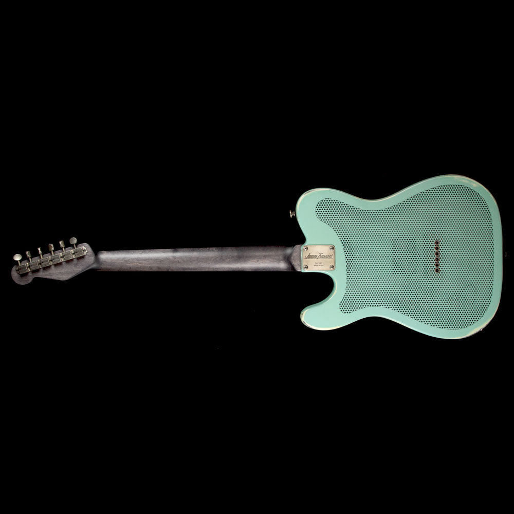 James Trussart Steelcaster Paisley Engraved Seafoam Green on Cream 2014 — 3