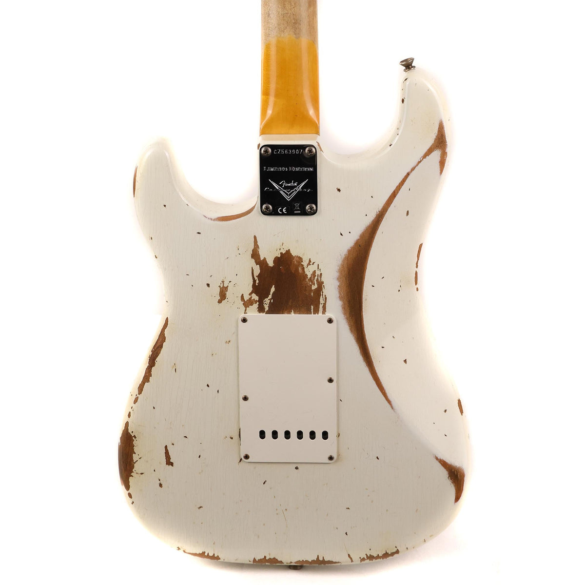 Fender Custom Shop 1960s Stratocaster Super Faded Aged Olympic White Heavy Relic Used — 6